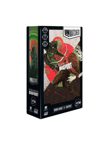 Iello Unmatched: Robin Hood VS. Big Foot (EN) - Gesellschaftsspiel für 2-4 Spieler, mit asymmetrischem Gameplay und einzigartigen Helden-Decks für taktische Kämpfe ohne Glücksfaktor. Perfekt für strategische Spieler!