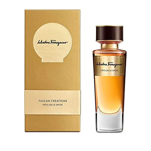 Salvatore Ferragamo Tuscan Creations Orto Delle Spezie Eau de Parfum 100 ml - Unisex Eau de Parfum mit intensiven Gewürznoten, inspiriert von der Toskana. Ideal für den modernen Gentlemen, der Stil und Selbstbewusstsein ausstrahlt.