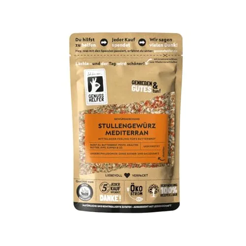 Bremer Gewürzhandel Stullengewürz Mediterran, geschrotet, Stullenwürzer für mehr Geschmack auf dem Brot, 75g