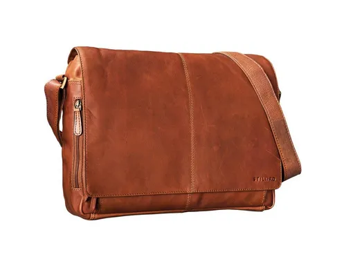 STILORD 'Alex' Vintage Ledertasche - 15,6 Zoll Laptoptasche für Herren und Damen - Hochwertige Vintage Ledertasche aus echtem Büffel-Leder, ideal für 15,6 Zoll Laptops. Praktische Fächer und hoher Tragekomfort durch verstellbaren Schultergurt.