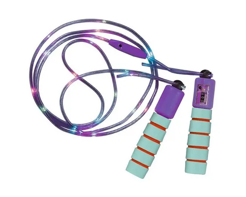 moses. 38137 Leuchtendes Springseil mit LED Lichtern - Spielzeug mit 3 Leuchtmodi und Zählerfunktion für mehr Spaß und Gesundheit beim Seilspringen. Verstellbare Größe passt sich dem Kind an und sorgt für sicheres Hüpfen.