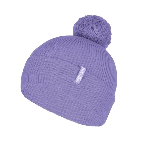 Trollkids Girls Holmenkollen Bobble Cap 54, Violet