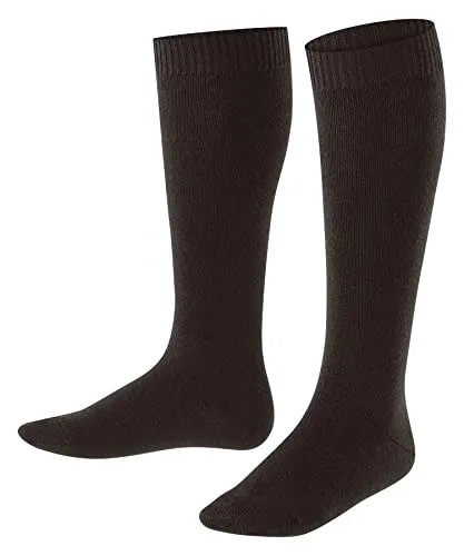 FALKE Unisex Kinder Kniestrümpfe Comfort Wool K Kh Wolle Funktionsmaterial lang einfarbig 1 Paar, Braun Dark Brown 5230, 23-26