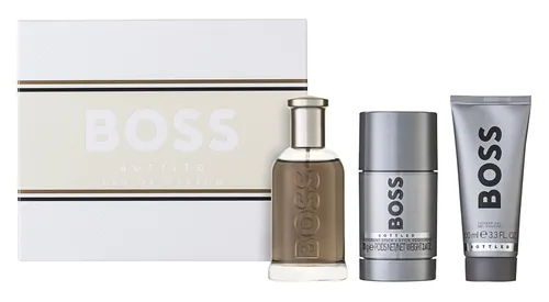 Hugo Boss Bottled Eau De Parfum Geschenkset 100ml - Herrendüfte: Edp Spray, Shower Gel und Deo Stick in einem stilvollen Set - perfekt für den modernen Mann.