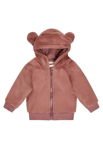 Sterntaler Unisex Babyjacke Teddy, Rosenholz, 62 - Babyjacke aus kuscheligem Teddyflausch in rosenholz, ideal für gemütliche Tage. Mit praktischem Reißverschluss und elastischen Bündchen für einfaches An- und Ausziehen.