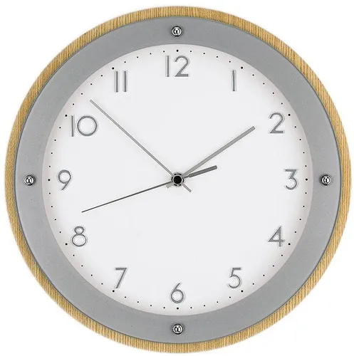 AMS Funk-Wanduhr 5846, D29x5cm in beige von AMS