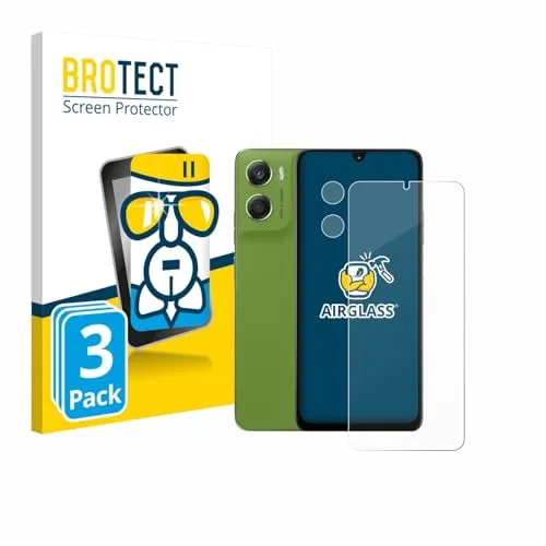 BROTECT 3 Stück Schutzglas für Motorola Moto G06 (Display+Kamera) Schutzfolie Panzer Folie Glas Displayschutz Made in Germany [ Anti-Fingerprint]