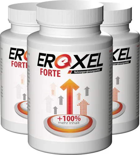 Eroxel Forte - 180 Kapseln (3 x 60 Kapseln) - Hochdosiertes Nahrungsergänzungsmittel - Nahrungsergänzungsmittel mit 180 hochdosierten, pflanzlichen Kapseln, die zur Unterstützung der Fruchtbarkeit und des Immunsystems beitragen. 100% Zufriedenheit oder Geld zurück!