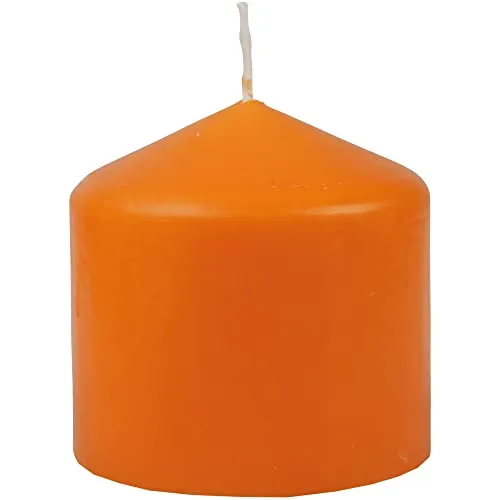 HS Candle Wachskerzen Stumpenkerzen Ø8cm x 8cm (Grün) - Lange Brenndauer - Hergestellt in EU - Kerzen Blockkerzen - Wachs Stumpen