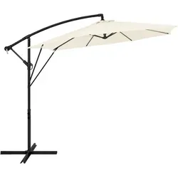 ML-Design Ampelschirm Ø 300 cm Beige mit Kurbel