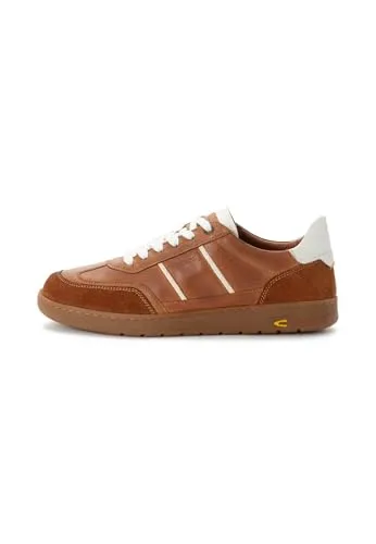 camel active Herren Sneaker aus Nappaleder Braun - Herren-Sneaker aus hochwertigem Nappaleder mit flacher Gummisohle für stabilen Halt und herausnehmbarer Innensohle für zusätzlichen Komfort.