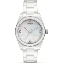SWISS MILITARY HANOWA - SWISS RECRUIT LADY CERAMIC - white silver / 31,5mm