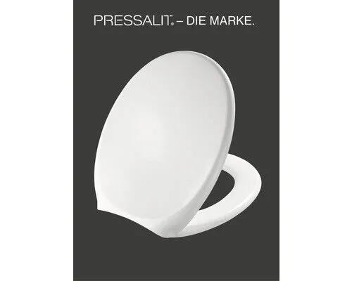 Pressalit 1000 WC-Sitz Art. 304000-BG4999, weiß - WC-Sitz aus Badkeramik mit Festscharnier aus V2A Edelstahl, extrem belastbar bis 240 kg – ideal für höchste Ansprüche an Qualität und Sicherheit.
