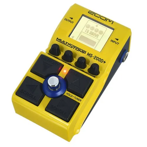 Zoom MS-200D+ MultiStomp Effektpedal - Effektpedal für Gitarre und Bass mit 164 Original-Sounds und 36 Emulationen, zwei Effekte gleichzeitig nutzbar; robustes Metallgehäuse und integriertes Stimmgerät für kreative Klanggestaltung.