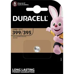 DURACELL Knopfzelle, Silver Oxide, 395/399, SR57, 1.5V, Watch, 1er Blister
