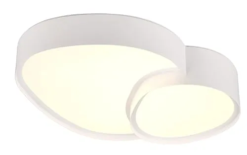 Trio Leuchten Deckenleuchte Rise 647510231 - Moderne LED Deckenleuchte in Weiß, dimmbar und mit einstellbarer Lichtfarbe von warm- bis kaltweiß, ideal für jeden Raum.