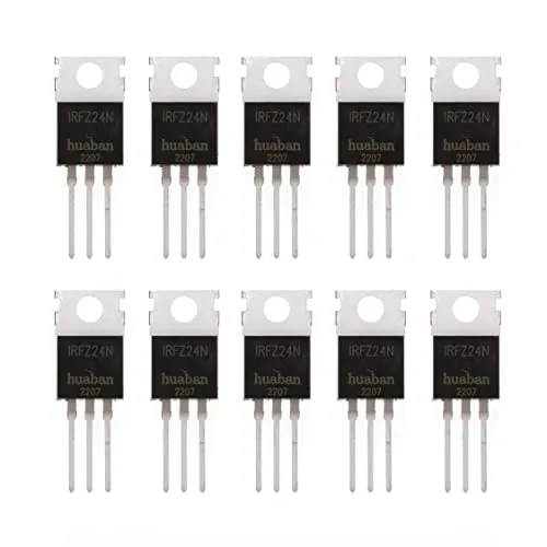 HUABAN 10 Stück IRFZ24N Vdss=55V Rds(on)=0,07ohm Id=17A TO220 N-Kanal-MOSFET-Leistungstransistor