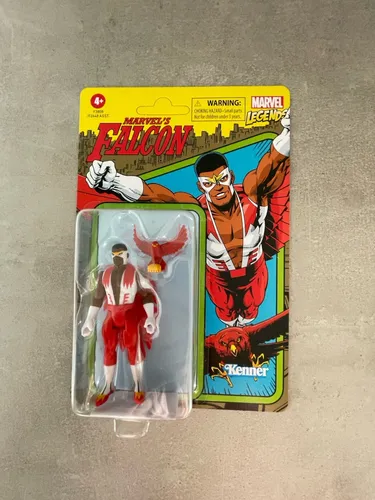 Marvel Hasbro Legends Series Falcon - 9,5 cm große Retro Action-Figur, detailgetreu mit Bewegungspunkten für Sammler und Fans
