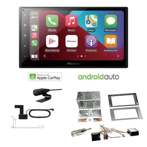 Pioneer Autoradio Apple CarPlay Bluetooth für Ford S-Max silber mit Canbus