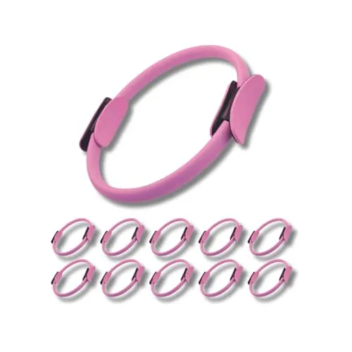 Winch Ganzkörpertraining im Set (2, 5 oder 10 Stück) | Umweltfreundlich | Pilates-Ring (10, Rosarot)