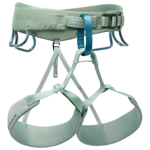 Black Diamond Damen Momentum Klettergurt - Komfortabler Allrounder (Größe 61-69CM, türkis) - Klettergurt für Damen, extrem komfortabel und ideal für alle Kletterarten, jetzt noch leichter für mehr Bewegungsfreiheit.