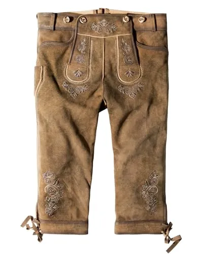 Stockerpoint Justin4 Herren Trachtenlederhose, Havanna Gespeckt, 64 - Trachtenlederhose für Herren aus 100% Wildbockleder, bietet höchsten Tragekomfort und eine perfekte Passform durch individuelle Schnürung.