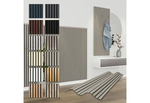 Hexim Wanddekoobjekt APH02 - Schalldämmende Akustikpaneele - Deko-Objekte, flexible Lamellen aus MDF für schalldämmende Wandverkleidung, ideal zur Verbesserung der Raumakustik und als stilvolle Innendekoration.