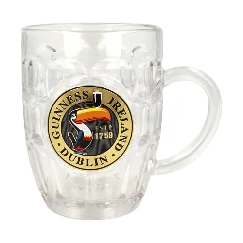 Shamrock Gift Company Guinness Toucan Gilroy Collection Glass Hobnail Tankard