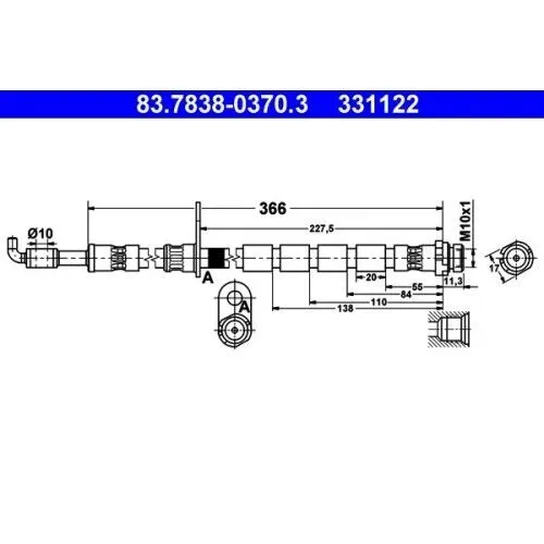 ATE Bremsschlauch 83.7838-0370.3