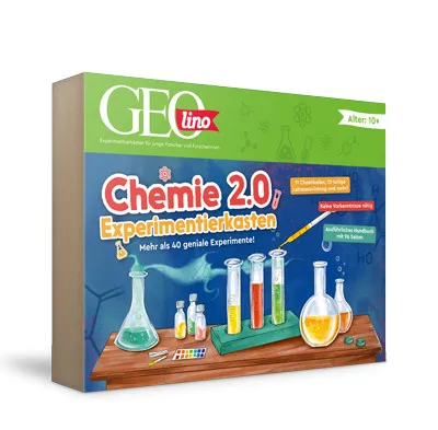 FRANZIS GEOlino Chemie 2.0 Experimentierkasten - Experimentierkasten mit über 40 spannenden Experimenten für Kinder ab 10 Jahren, ideal zur Förderung von Wissenschaftsinteresse und Kreativität.