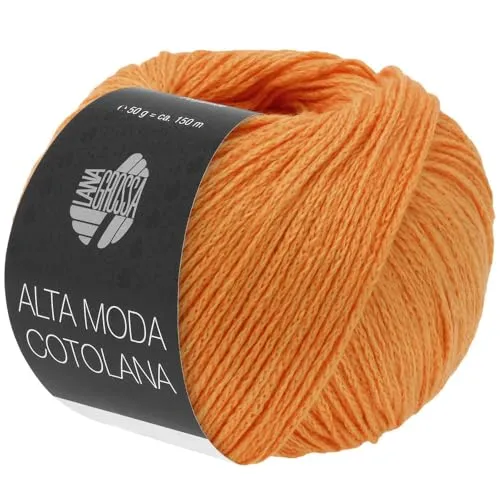 LANA GROSSA Alta Moda Cotolana | Edles Kettengarn aus 45% Schurwolle (Merino superwash), 45% Pima Baumwolle & 10% Polyamid| 50g Wolle zum Stricken & Häkeln | 150m Garn FB 60