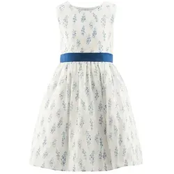 happy girls by Eisend Kleid in Weiß/Blau, Größe 110 - Schickes Kleid von happy girls by Eisend in Weiß/Blau für Kinder. Mit breiten Trägern, Rundhalsausschnitt und praktischen Reißverschluss. Ideal für besondere Anlässe und bequem im Alltag.