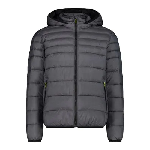 CMP Steppjacke Herren in graffite melange, Größe 48 HW 2024 - Funktionsjacke mit abnehmbarer Kapuze, dauerhaft wasserabweisend und aus nachhaltigen Materialien; ideal für kalte Tage und Outdoor-Aktivitäten.