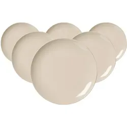 Ritzenhoff & Breker Cecina Speiseteller 6er Set - Beige, ø 26 cm - Teller Set aus Steinzeug, spülmaschinenfest und ideal für vielseitige Tischinszenierungen. Schlichte Eleganz trifft auf rustikalen Charme – perfekt für Brunch oder Dinner.