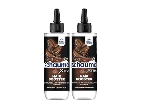 SCHAUMA XTRA Hair Booster Tonic (2x 200 ml), Hair Tonic hilft Haarausfall vorzubeugen, Kopfhaut Tonikum mit Koffein aktiviert die Haarwurzel bei kraftlosem & dünnem Haar