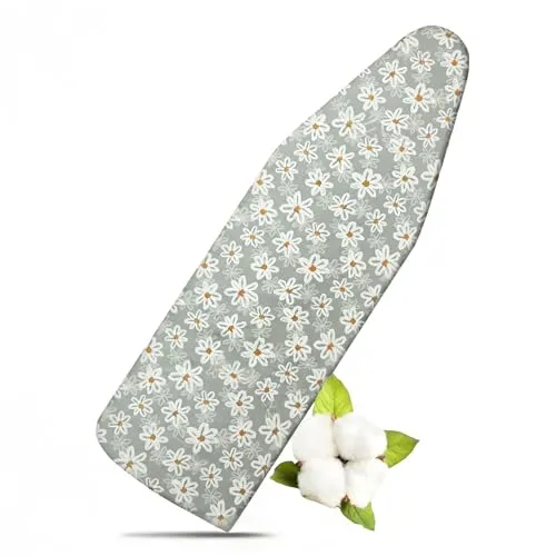 Dasellfa BüGelbrettbezug, ärmelbüGelbrettr Bügeltuch, Bügelmatte für ärmelbrett mit Klettverschluss, für Bügeleisen Dampf und Bügelbrett Klein(116*38cm)