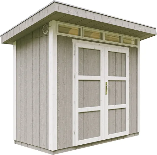 Timbela Holz-Gartenhaus Grau 294x239 cm