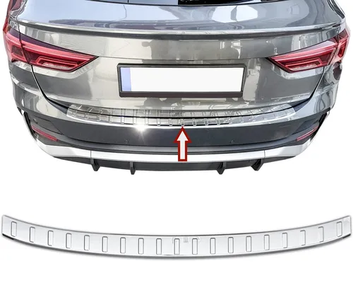 RECAMBO Ladekantenschutz für Audi Q3 Sportback - Abdeckblenden, aus hochwertigem V2A Edelstahl, schützt effektiv vor Kratzern und Witterungseinflüssen und sorgt für eine exklusive Optik mit perfekter 3D-Passform.