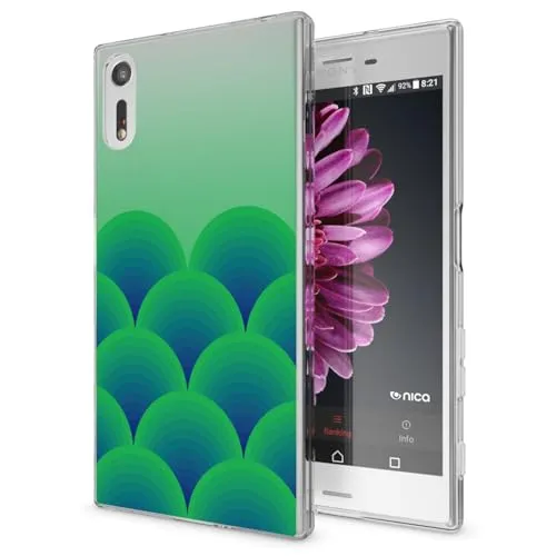 NALIA Handyhülle kompatibel mit Sony Xperia XZ, Slim Silikon Motiv Case Phone Cover Crystal Schutzhülle Dünn Durchsichtig, Etui Handy-Tasche Transparent Backcover Bumper, Designs:Green Forest