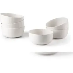 Excelsa Set Von 6 Schalen Nordic Keramik 14,5 Cm Weiß