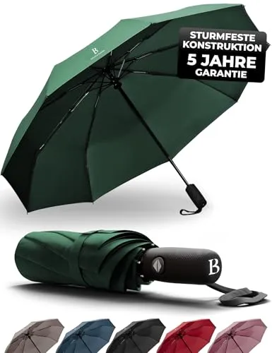 Logan & Barnes Taschenregenschirm Boston in grün von LOGAN & BARNES