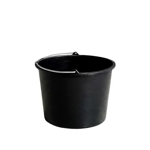 BigDean Baueimer 20 Liter - Eimer mit Literskala & Metallhenkel - Zementeimer Putzeimer Mörteleimer