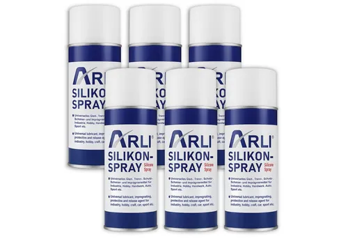 ARLI Silikon 6x Silikon Spray 400ml Universelles Gleitmittel, Silikonspray, gebrauchsfertig, (6er, 6-tlg., Set), Trennmittel Schmiermittel Schutzmittel