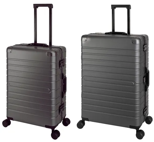 Travelhouse Trolleyset Oslo, 2-tlg, Aluminium Hartschale - Koffer aus hochwertigem Aluminium mit TSA Zahlenschloss, extrem robust und leicht, ideal für Reisende, die Sicherheit und Stil suchen.