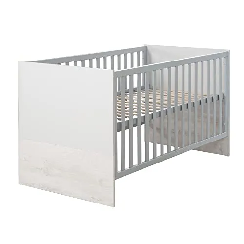 roba Kombi-Kinderbett 'Maren 2', verstellbar und umbaubar - Betten für Kinderzimmer, höhenverstellbar und mit 3 Schlupfsprossen für einfachen Zugang, ideal für mitwachsende Lösungen bis 50 kg.
