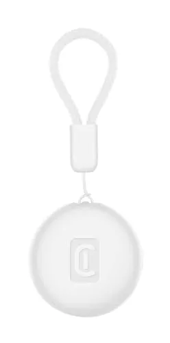 Cellularline Tracy Tag - Objekte Finden, die mit Apple iOS Find Me kompatibel sind - Kompatibel mit Airtag-Zubehör - Austauschbare Batterie (1 Jahr Laufzeit) - Staub- und wasserfest - Weiß