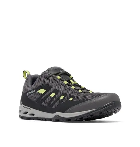 Columbia Vapor Vent Herrenschuh 9.5 - Dunkelgrau/Napa Grün - Wanderschuhe mit TECHLITE Zwischensohle für hohen Energiegewinn und hervorragender Luftzirkulation, ideal für Outdoor-Aktivitäten bei warmem Wetter.