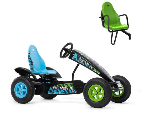 Berg Go-Kart XL X-ite BFR-3 mit Gangschaltung und Soziussitz - Go-Karts mit robustem Rahmen, ideal für Kinder ab 5 Jahren. Das BFR-3 System ermöglicht einfaches Bremsen und Rückwärtsfahren. Werkzeuglos verstellbarer Sitz für jahrelangen Fahrspaß!