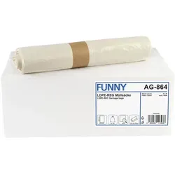 Funny Müllbeutel 30-240 Liter - Vielseitige Abfalllösung - Müllbeutel in verschiedenen Größen für Gastronomie, Umzüge und Haushalt. Robuste Qualität aus HDPE und LDPE für hygienische Entsorgung und optimale Handhabung.