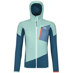 Ortovox Ladiz Hybrid Jacket Women petrol blue (S) - Funktionsjacke für Damen, leicht und atmungsaktiv mit winddichten Einsätzen, ideal für anspruchsvolle Bergtouren und vielseitig einsetzbar.